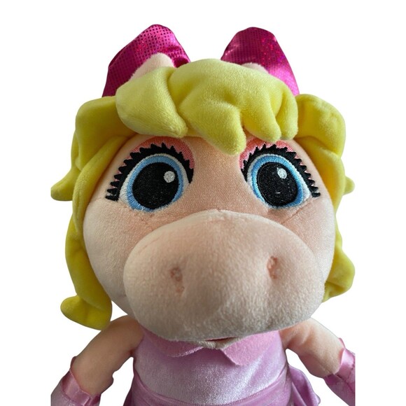 Disney Store Muppet Babies Miss Piggy Plush 14" Toy Pink Dress - Picture 2 of 4